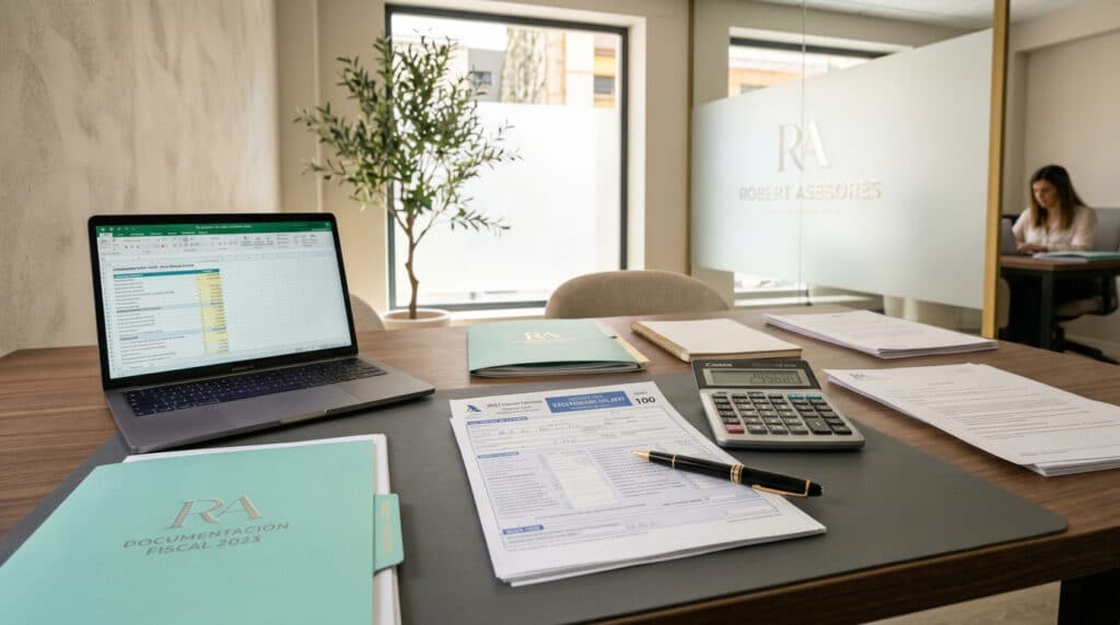 Documentación fiscal para la declaración de la renta en 2026 en una asesoría profesional