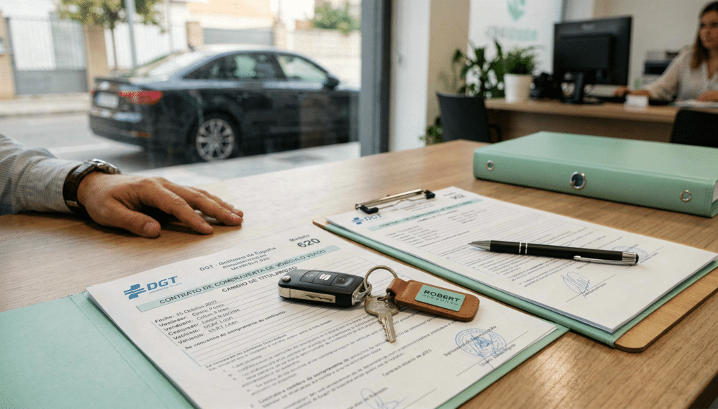 Documentación y llaves para la transferencia de titularidad de un vehículo en España