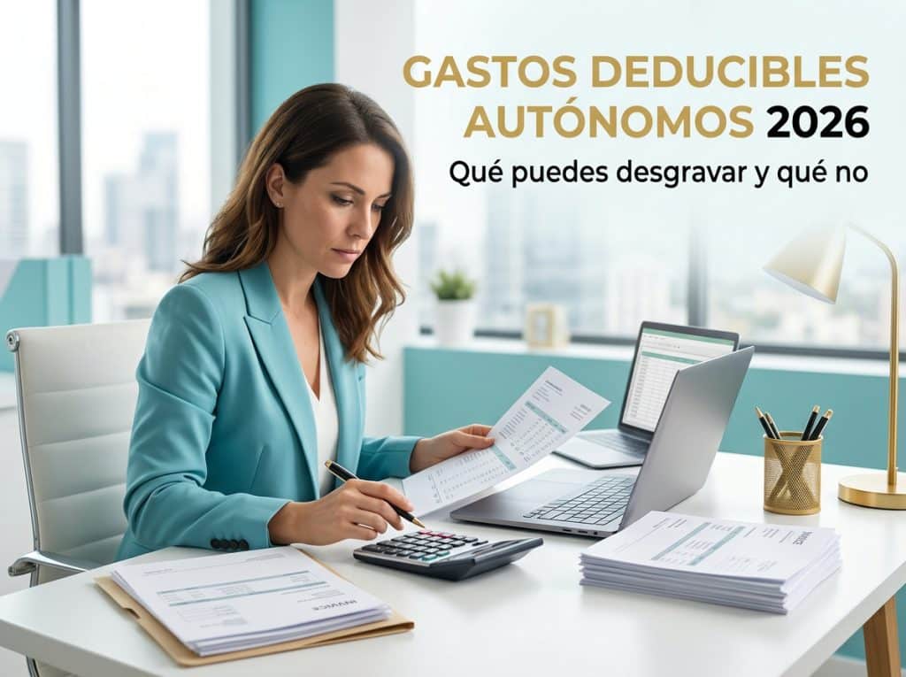 Gastos deducibles autónomos 2026 con facturas y gestión financiera